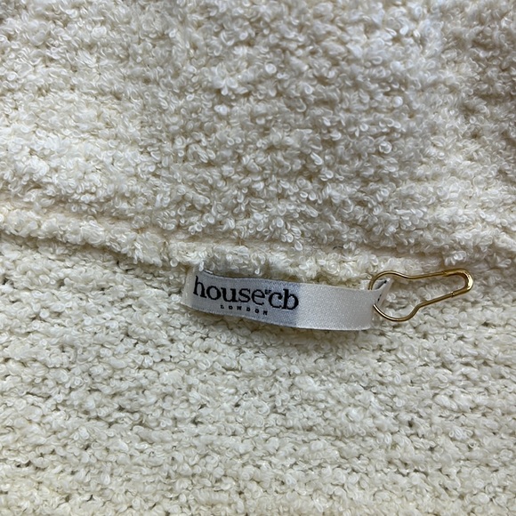 HOUSE OF CB MISHKA CREAM SOFT BOUCLE KNIT MIDI SKIRT, SIZE LARGE 1030 - Picture 8 of 9